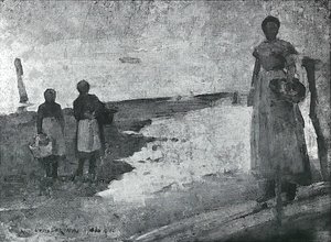 Drie vissersmeisjes door Lovis Corinth